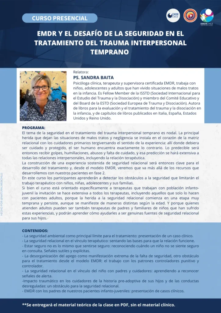 Sandra Baita EMDR y Desafío de la Seguridad en el Tratamiento del Trauma Interpersonal Temprano